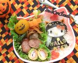 ハロウィン　おばけかぼちゃキャラ弁作り方7写真