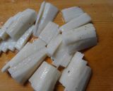 和食に温か♪山東菜と長芋と白滝のお味噌汁作り方3写真