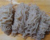 和食に温か♪山東菜と長芋と白滝のお味噌汁作り方4写真