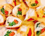 節約れしぴ♡鶏胸肉の彩りﾁｷﾝﾛｰﾙ作り方12写真