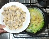 冷凍アサリの酒蒸し♪簡単白菜蒸し作り方7写真