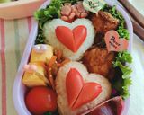 簡単キャラ弁・デコ弁♡ハートおにぎり♡♡作り方6写真