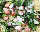 フライパンで玄米ほうれん草チーズリゾット作り方4写真