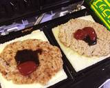 ワッフルメーカーでハンバーグホットサンド作り方3写真