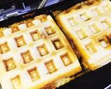 ワッフルメーカーでハンバーグホットサンド作り方4写真