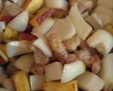 さつま芋と豚肉、胡桃の甘酢♪家族に好評♡作り方7写真