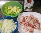☆豚カルビと玉ねぎきゃべつのパスタ☆作り方2写真