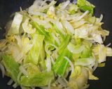 ☆豚カルビと玉ねぎきゃべつのパスタ☆作り方7写真