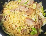 ☆豚カルビと玉ねぎきゃべつのパスタ☆作り方15写真