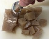 豚バラ＆こんにゃく入りねぎ焼風ピザ作り方1写真