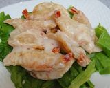 レモン酢でエビマヨ　餃子の皮を使って作り方6写真