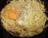 スキレットで作る焼きそばカルボナーラ作り方3写真