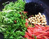 八角大豆と豆苗プチプチ荏胡麻の健康サラダ作り方2写真