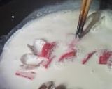 「魚介のクリームパスタ風うどん」作り方4写真