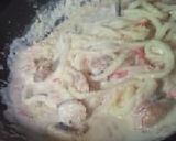 「魚介のクリームパスタ風うどん」作り方6写真
