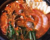 素不要♥簡単スンドゥブ鍋♥海鮮 キムチ鍋作り方8写真