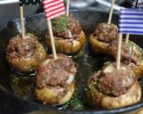 マッシュルームのバジル風味の簡単肉詰め♪作り方6写真