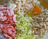 醤油香ばしい！根菜ゴロゴロ豆腐お好み焼き作り方2写真