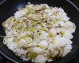 免疫力アップ！舞茸と葱の焦がし醤油ご飯作り方3写真
