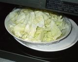 蒸し鶏の辛子酢あえ♪電子レンジ・キャベツ作り方2写真