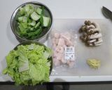 海老と青梗菜入り白菜のクリーム煮作り方1写真