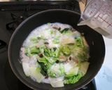 海老と青梗菜入り白菜のクリーム煮作り方4写真