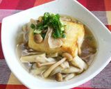 うどんスープdeきのこの豆腐あんかけ♪作り方4写真