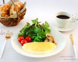 卵1個deふわふわ♡スフレオムレツ作り方6写真