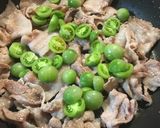 グリーントマトの豚肉炒め作り方2写真