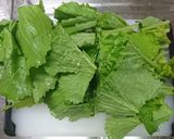 お父さんの簡単からし菜炒め作り方1写真