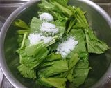 お父さんの簡単からし菜炒め作り方2写真