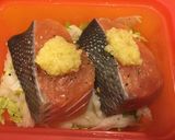 低糖質：生鮭と白菜のクリーム蒸し作り方2写真