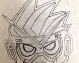 仮面ライダーエグゼイドLv3デコケーキ作り方1写真