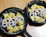 じゃが芋、蓮根の明太チーズ焼き作り方4写真