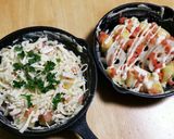 じゃが芋、蓮根の明太チーズ焼き作り方5写真
