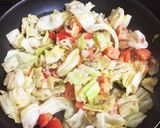 【簡単】キャベツナトマトの炒め物作り方3写真