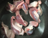 砂肝と春菊の柚子胡椒ポン酢和え作り方1写真