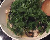 鶏とムール貝とルッコラのスパゲッティ作り方6写真