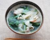 黒酢ドレッシングで春菊と柿のサラダ♪作り方5写真