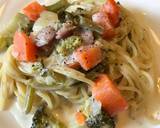 野菜たっぷりのクリームパスタ作り方4写真