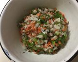 鍋に！食感がいい彩り鶏肉団子作り方1写真