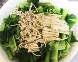 レンジ活用☆えのきと小松菜の香味和え作り方1写真