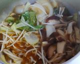 鶏むね肉ときのこと山東菜のにんにく醤油煮作り方7写真