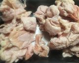 鶏皮の脂抜きレモン香菜和え🥜さっぱり深夜おつまみ作り方1写真