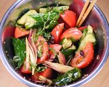 夏野菜の🍅にんにくごま油＆塩昆布和え🤤🥗作り方5写真