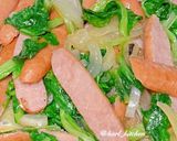 簡単ソーセージ新玉ねぎサラダ菜炒め作り方7写真