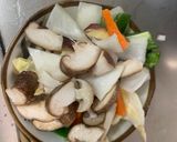 お一人様洋風キムチ味照根菜たっぷり野菜炒作り方10写真