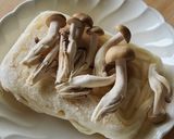 超簡単!オクラ&きのこうどん☆1人ランチ作り方1写真