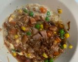 全てレンジ中華風クリーム梅味炒飯弁当作り方5写真