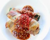 ご飯に合う【ズッキーニの豚巻き(ごま味噌だれ)】作り方5写真